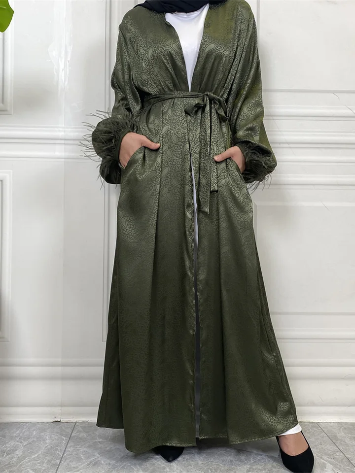 Ramadán Eid výšivka Abaya kimono dubaj kaftan moslimský kardigan abayas dámske dámske šaty femme caftan islam oblečenie