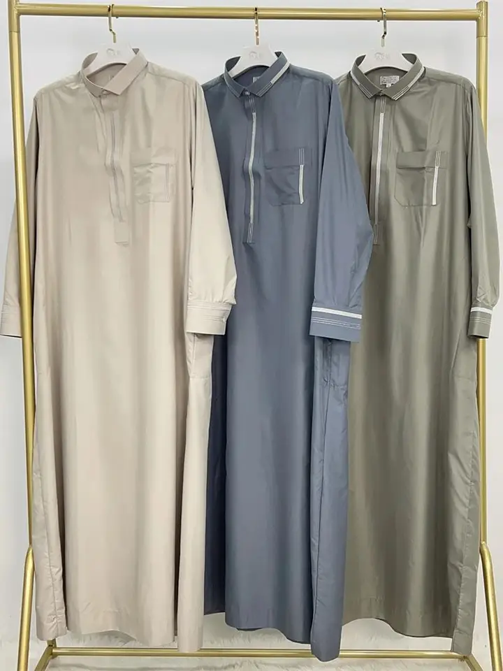 Ramadán Kebaya Otvorené moslimské marocko kimono abaya dubaj Turecko arabský islam abayas za modlitebné oblečenie Men rúž Mulmane hombre
