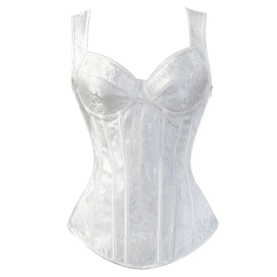 Ramenné popruhy korzet bustier gotický vintage parnépunk ženy s nadmerným pásom zaťaženie kvetinového bustiera plus veľkosti Corselete