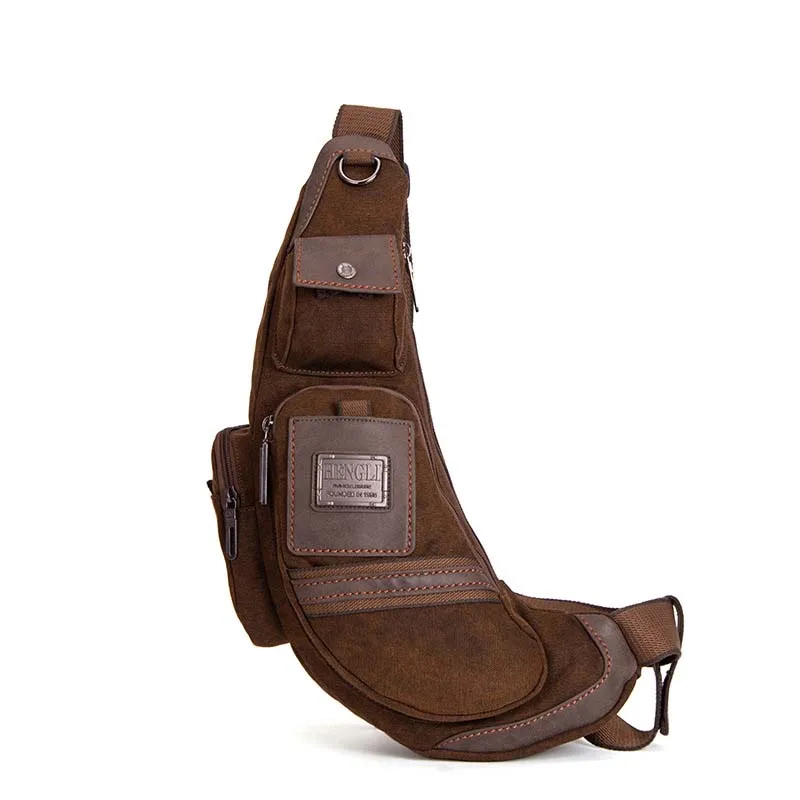 Rameno Bag Manžel muži plátno všestranné neformálne tašky na rameno retro cestovnú tašku