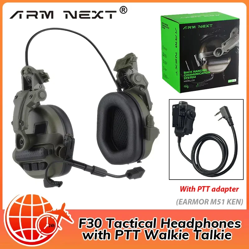 Rameny Ďalší taktický headset a Kenwood Ptt Sada pre vojenskú komunikáciu F30 F30 Shooting Ochrana sluchu Zrýchanie hluku uší