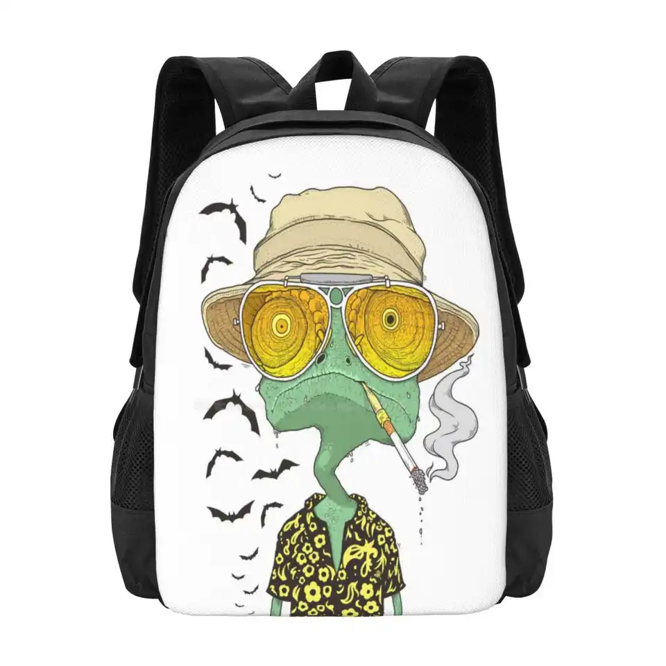 Rango Teen College Student Batoh dizajn tašky Raul Rango Jonny depp netopiere okuliare náustok cigareta Lizard Animal