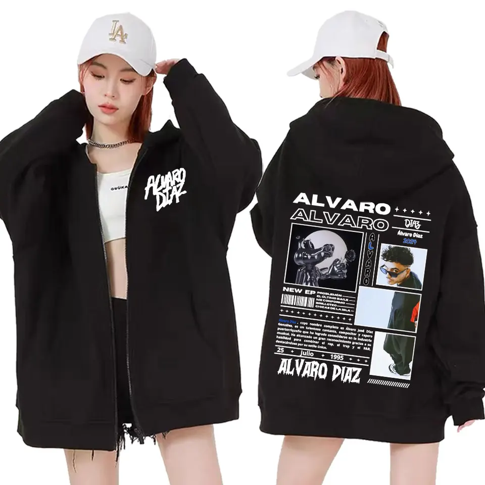 Rapper Alvaro Diaz Sayonara Zipper Hoodies Men gothic hip hop módny zips Up mikina príležitostné vysokokvalitné bunda mikiny kabáty