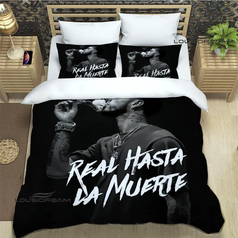 Rapper Auel AA tlačené súpravy posteľnej bielizne Vynikajúce postele Set Duvet Cover Bed Bed Set Bedding Set Luxury Birthday Darček