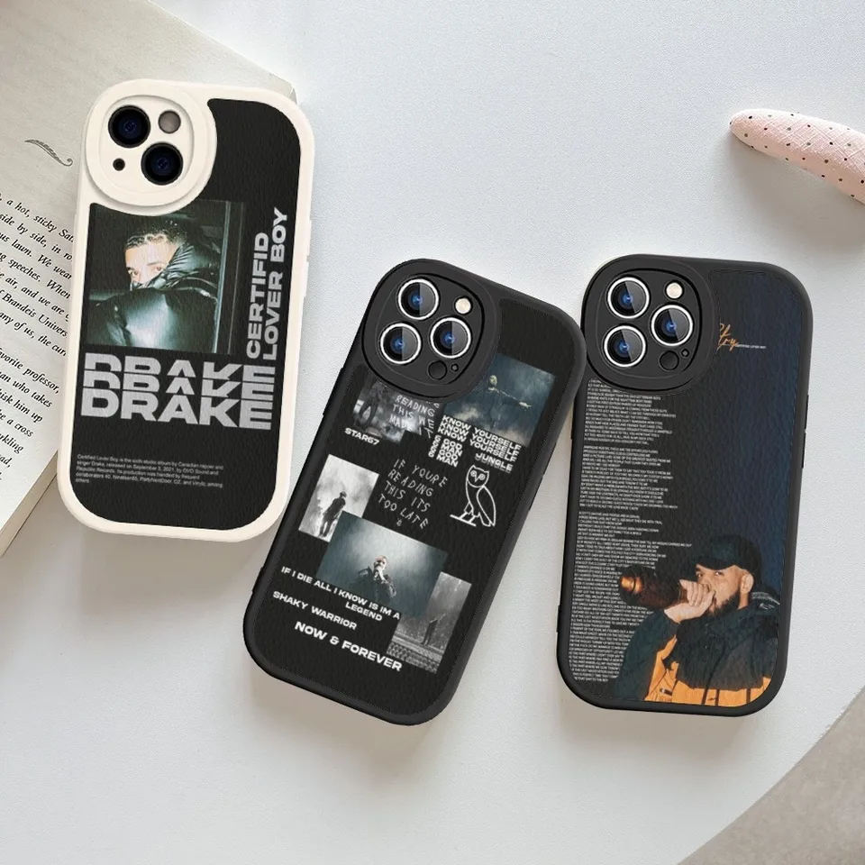 Rapper D-Drake Petre Hard Leather pre iPhone 14 13 12 Mini 11 14 Pro Max xs x xr 7 8 plus fondy