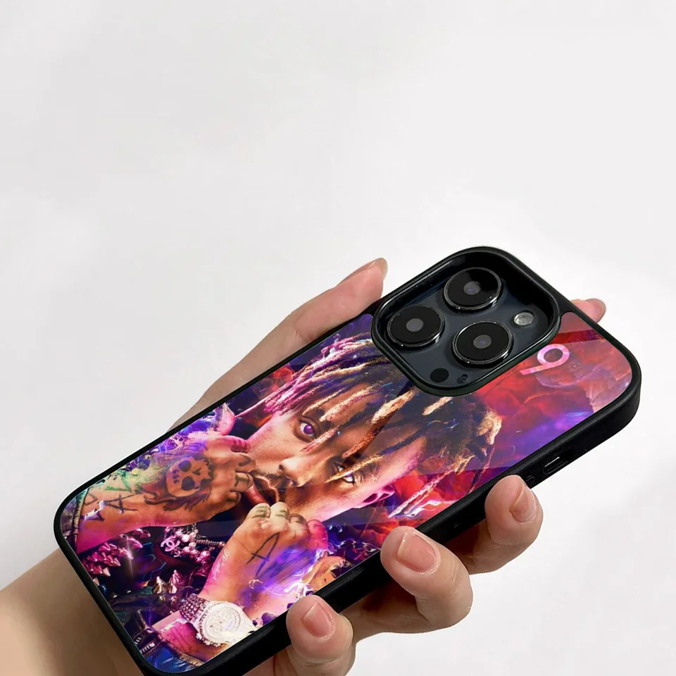 Rapper J-Juice WRLD 999 Púzdro pre iPhone 11 12 13 14 15 16 Plus Pro Max Mirror Acryl Cover TPU