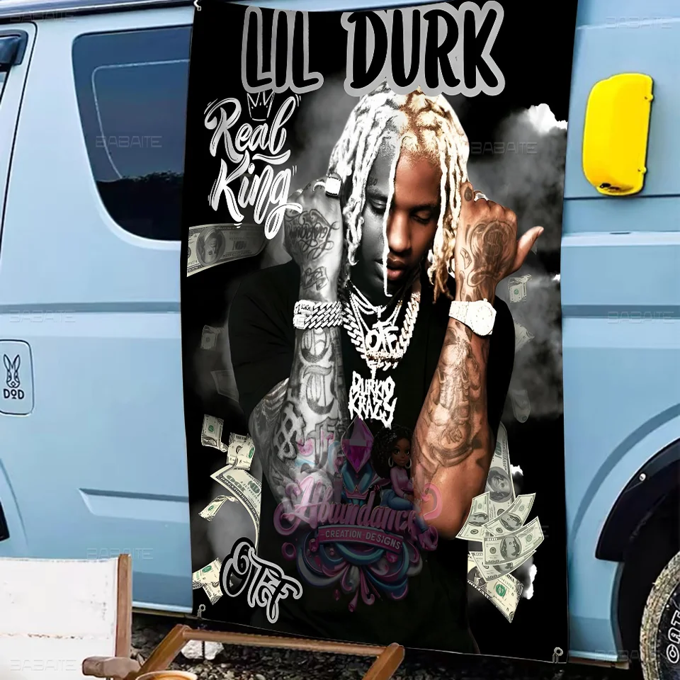 Rapper K-King Cool V-Von Cartoon Flag Wall zavesenie banner dekorácie domácnosť Domovod dekorácie