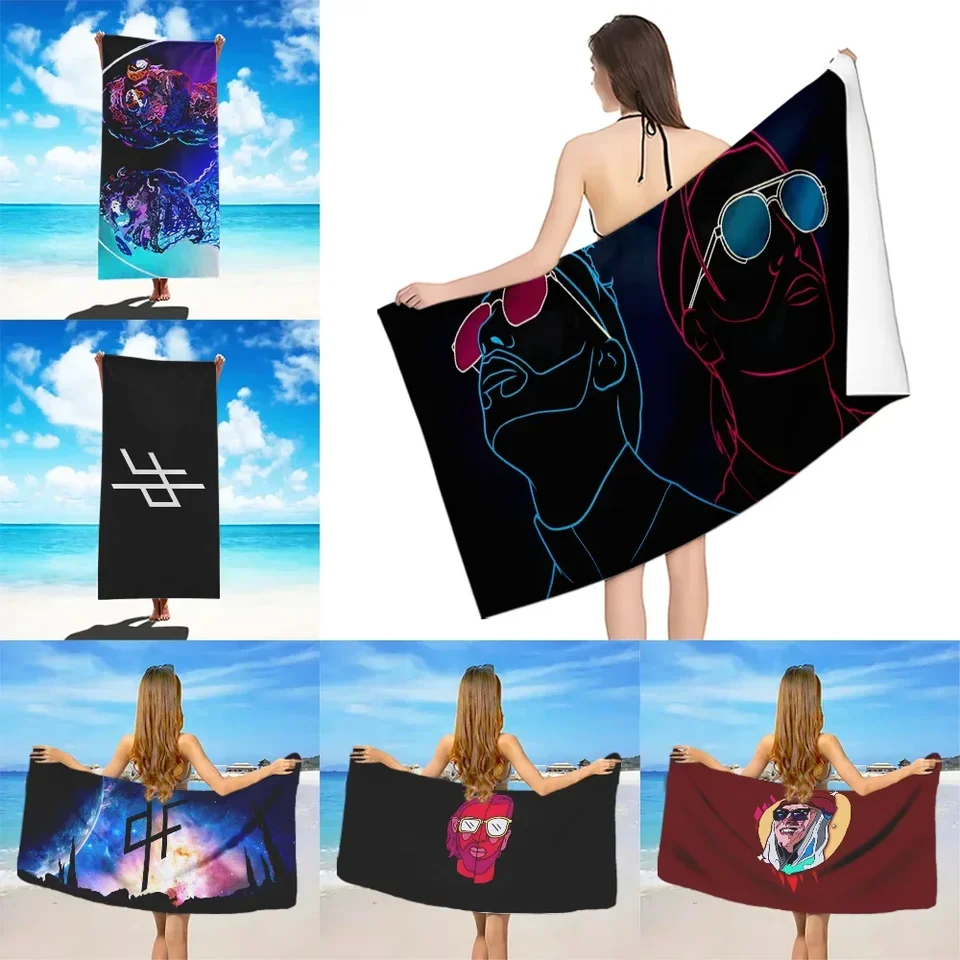 Rapper PNL QLF Beach Towel Microfliber Sand Free Rýchle suchý suchý piesok odolný voči uterákom Darček pre ženy cestovná telocvičňa kemping