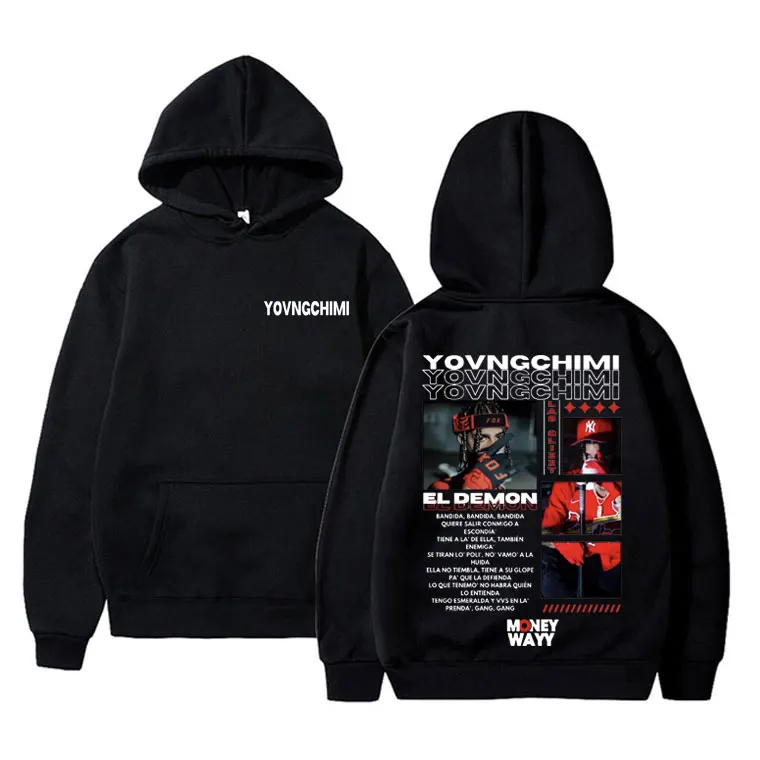Rapper yovngchimi grafická mikina Men Dámske oblečenie móda hip hopová mikina Mikinová pánska prerozdelené mikiny s dlhým rukávom Streetwear