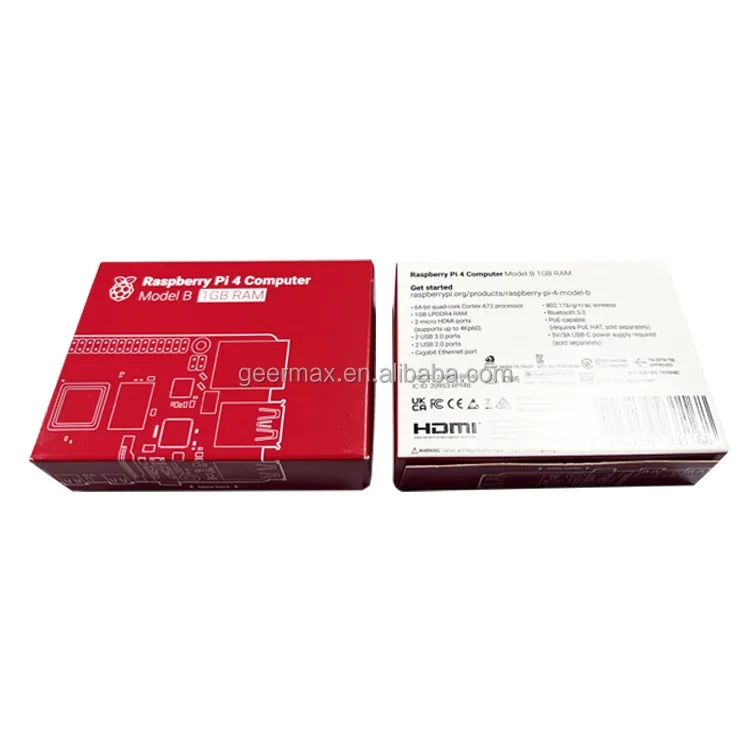 Raspberry Pi 4 Model 4B 1 GB BCM2711 Quad-Core A72 1,5 GHz 1 GB RAM s duálnym pásmom WiFi Raspberry Pi 4B 1G