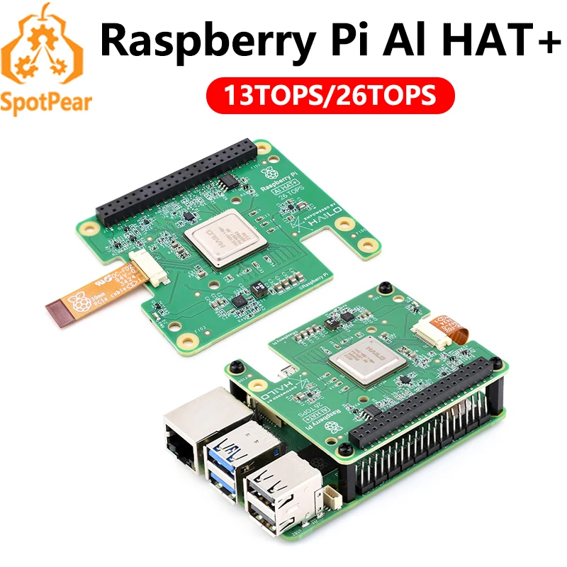 Raspberry Pi Ai Hat+ Oficiálny originálny Hailo-8/8L 13/6tops pre PI5 PCIe M.2 Gen3