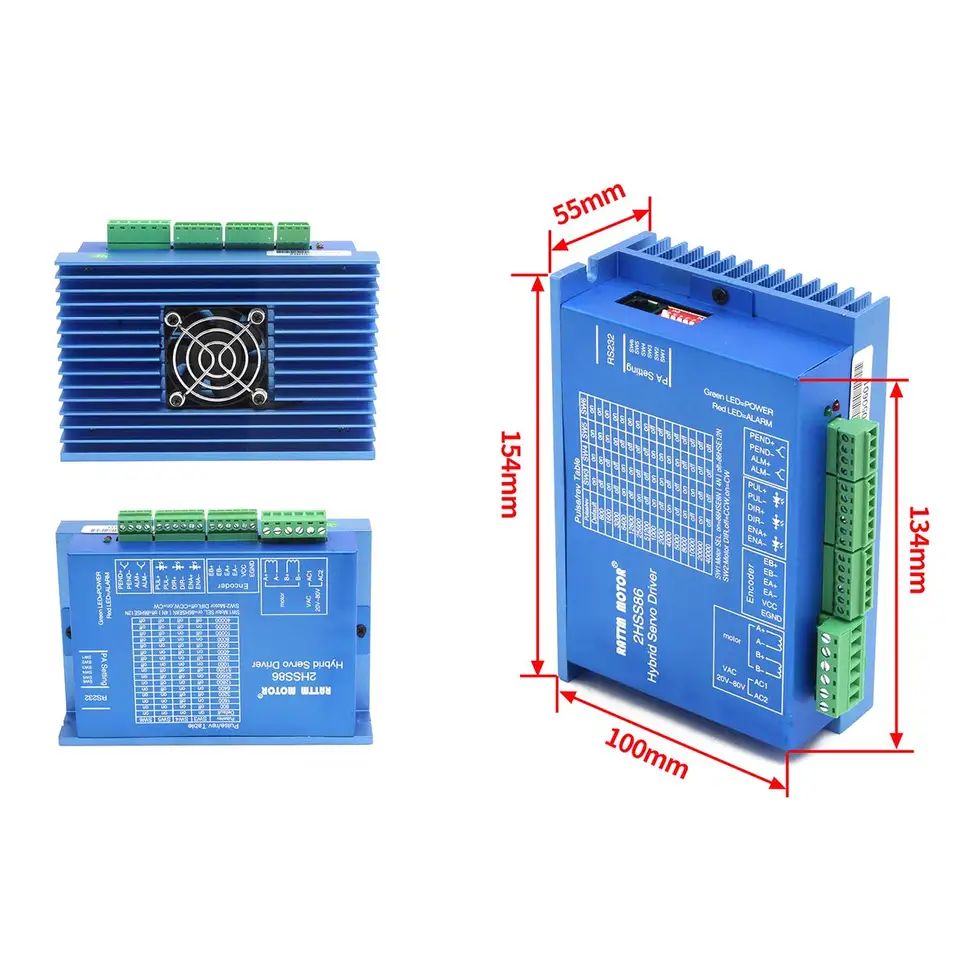 RATTM Motor CNC 2HSS86 Hybridný servo ovládač pre 4,5 Nm / 8n.m /12n.m NEMA34 ZATVORENÉ SLOŽKY SERVO MOTORY