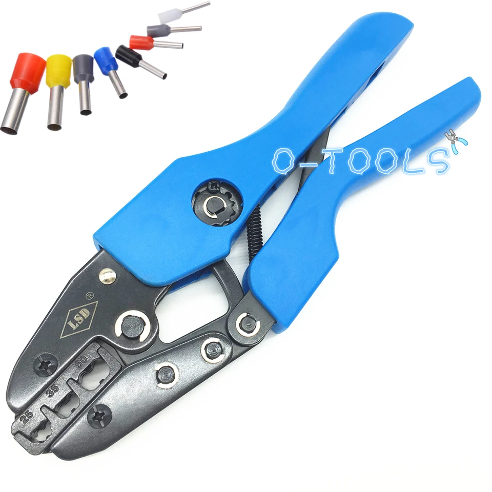 Ratčovanie klieští Ratchet AN-550EF Crimping Nástroj pre pištoľové drôty Ferrules 25-50 mm² káblovej svorky Crimper 4-1awg