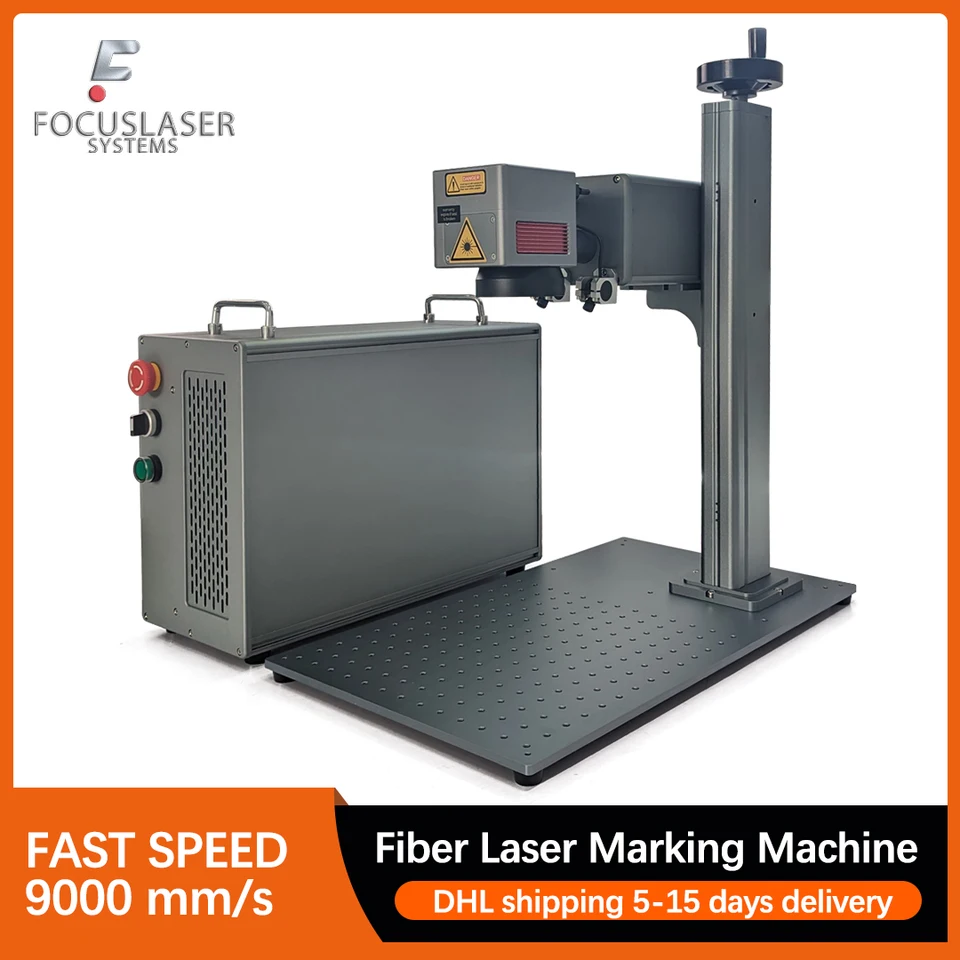 Raycus a JPT Fiber laserový gravírovací stroj 20W 30W 50W laserové označenie z nehrdzavejúcej ocele Hliníková meď a ďalšie kovy