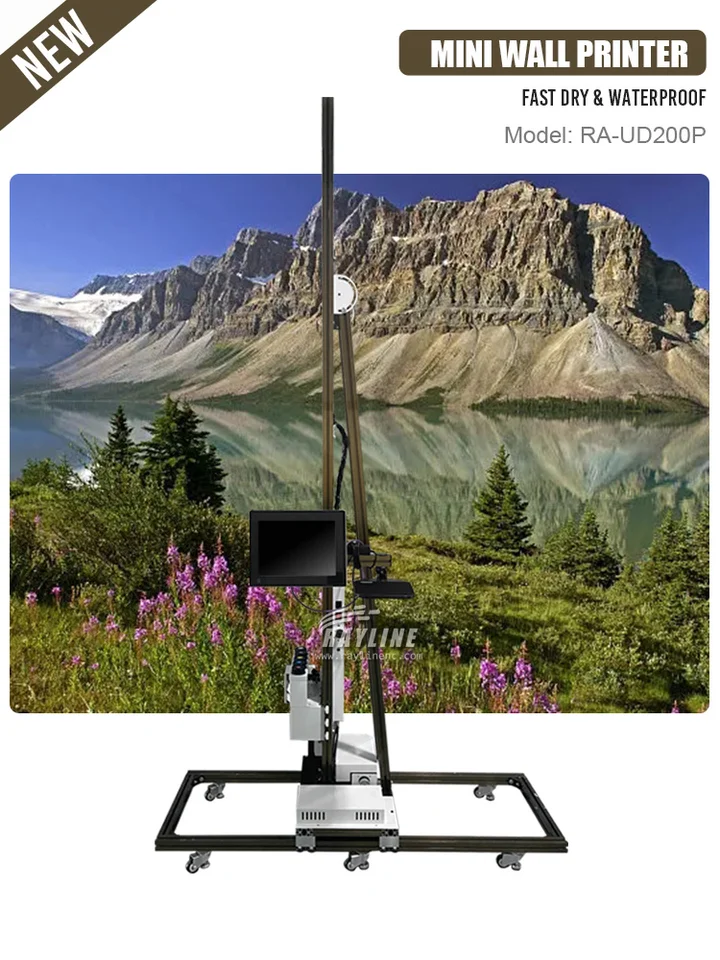 Rayline laser nová čínska tlačiareň nástenná tlačiareň UV atrament stena UV tlačiareň logo UV tlač