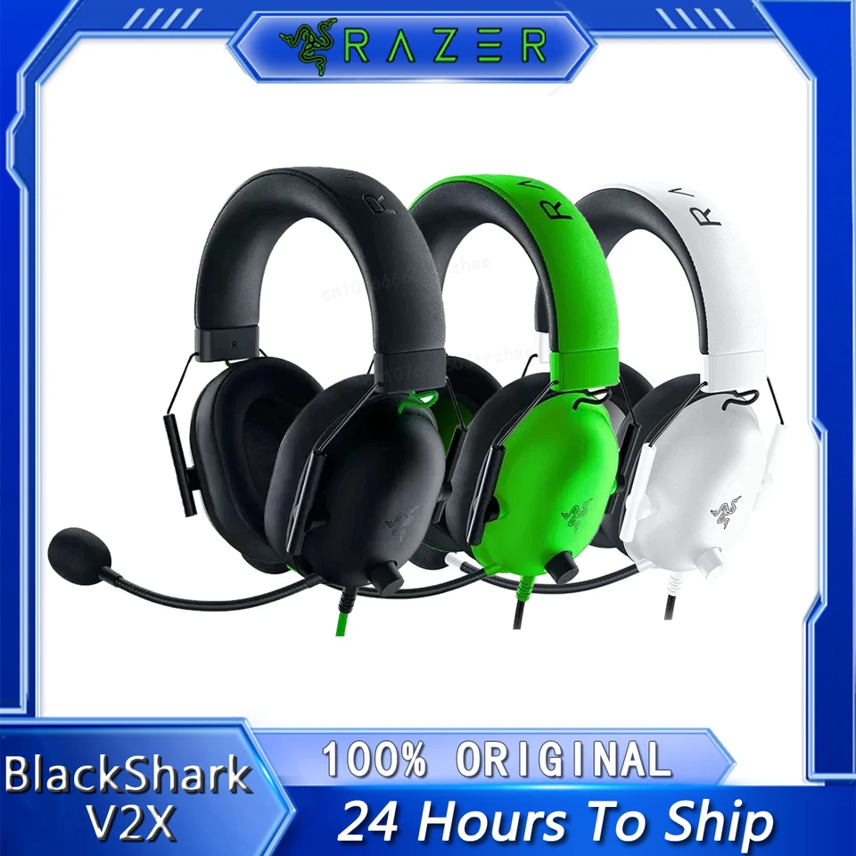 Razer Blackshark v2 x káblové eSports headset pokročilé zrušenie pasívneho hluku, 7,1 priestorový zvuk, hyperclear kardioidný mikrofón