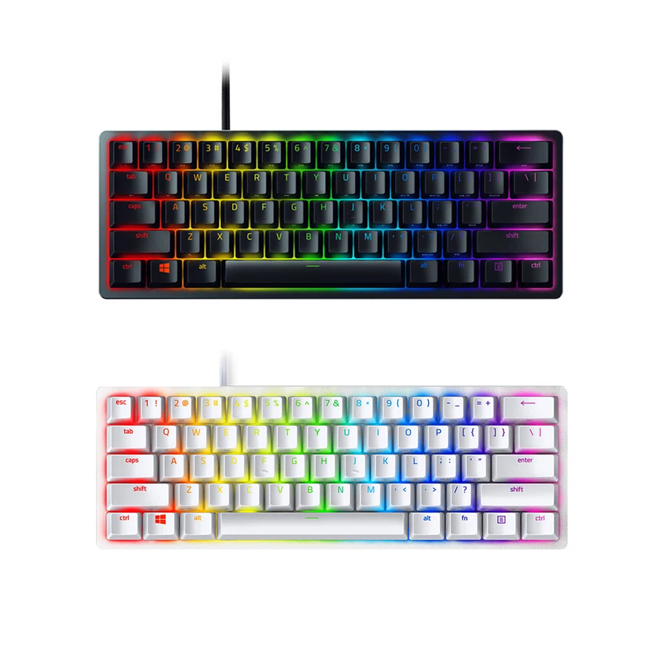 Razer Huntsman Mini - Clicky/Linear Switch, US Layout, 60% herná klávesnica s Optical Switch.Doubleshot PBT Keycaps.