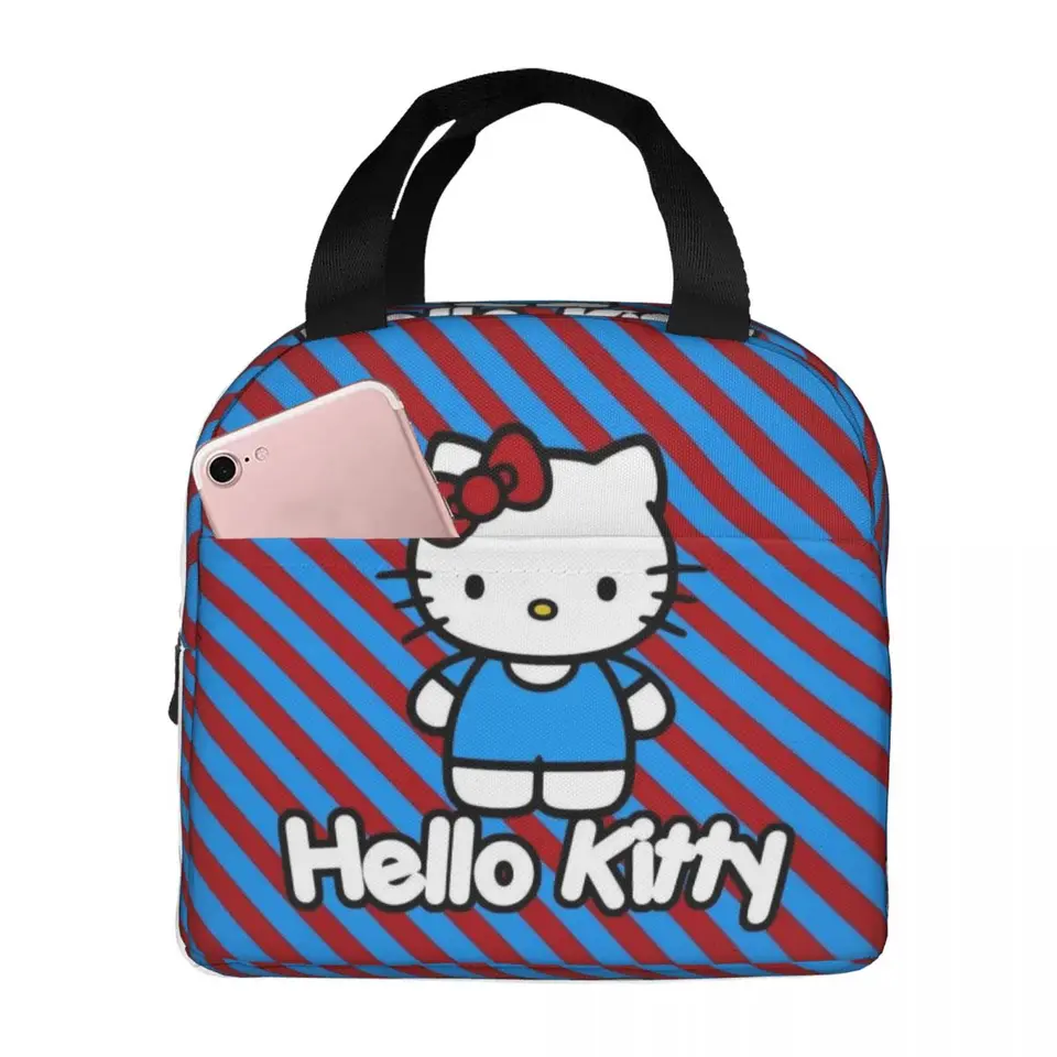 Raňajky s potravinami v štýle Multifunkcia Sanrio Hello Kitty Outdoor Hand Bag pre ženy Kid