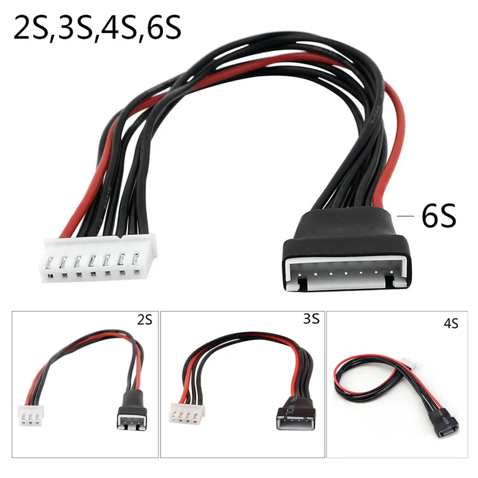 RC 2S, 3S, 4S, 6S LiPo batéria JST-EH adaptér Vyváženie nabíjačky nabíjačku Kábel Kábel Kábel pre RC