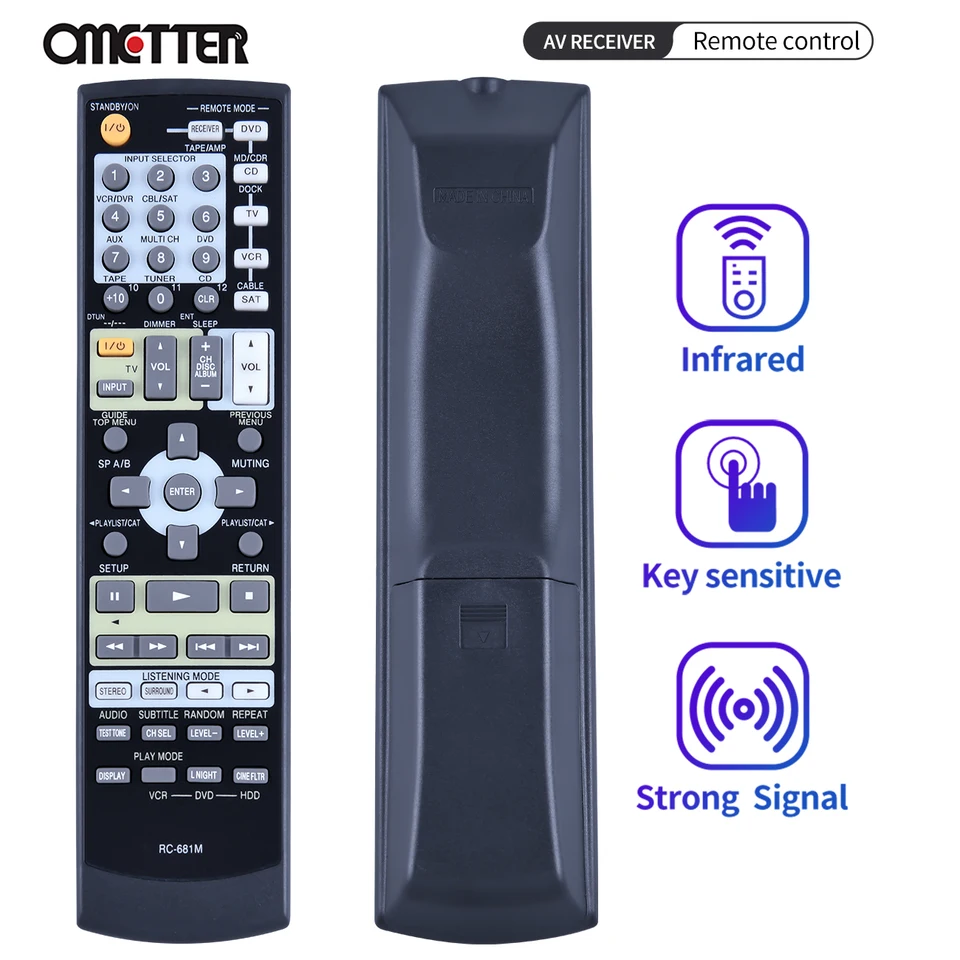 RC-681M pre domáce kino Onkyo AV prijímača AV diaľkové ovládanie HT-R550 HT-SR800 TX-SR505TX-SR575 TX-SR575X TX-SR8550 SKW-550 SKM-550S
