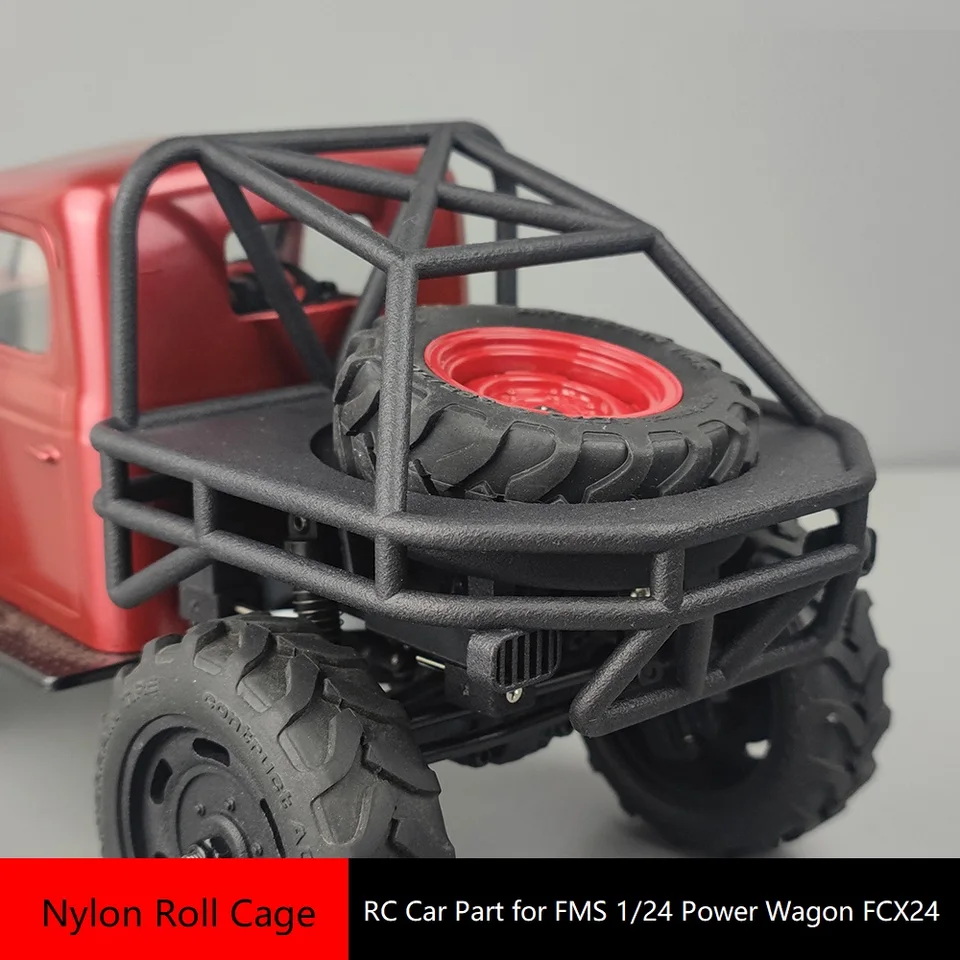 RC CAR ROLL CAGE MODEL Part SEPPER so zadným nárazníkom pre FMS 1/24 Power Wagon FCX24 BUGGY
