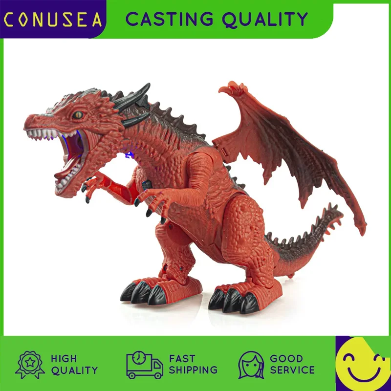RC Dinosaur Kids Pet Electric Robot viedol zvieratá diaľkové ovládanie Spitfire Walk Sounds Boy Educational Hračky pre chlapcov