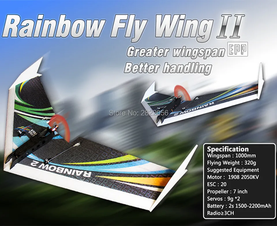 RC Plane EPP Kit letecký model dw hobby dúhové mušné krídlo 1000 mm krídla TACK Verzia RC Lietadlo súprava