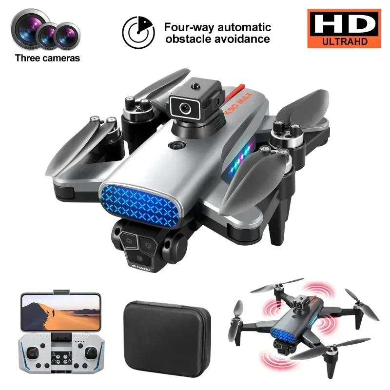 RC Plane K90max UAV Professional 4K WiFi prekážka vyhýbanie sa HD Tri fotoaparát GPS bez kefy bez skladacieho RC Quadcopter FPV Toy