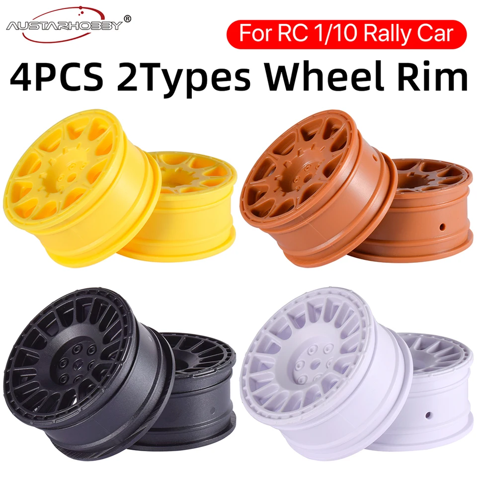RC RALLE CAR 1/10 ráfiky kolies 12 mm hex pre TAMIYA TT02 TRAXXAS HSP HPI Redcat Racing CAR