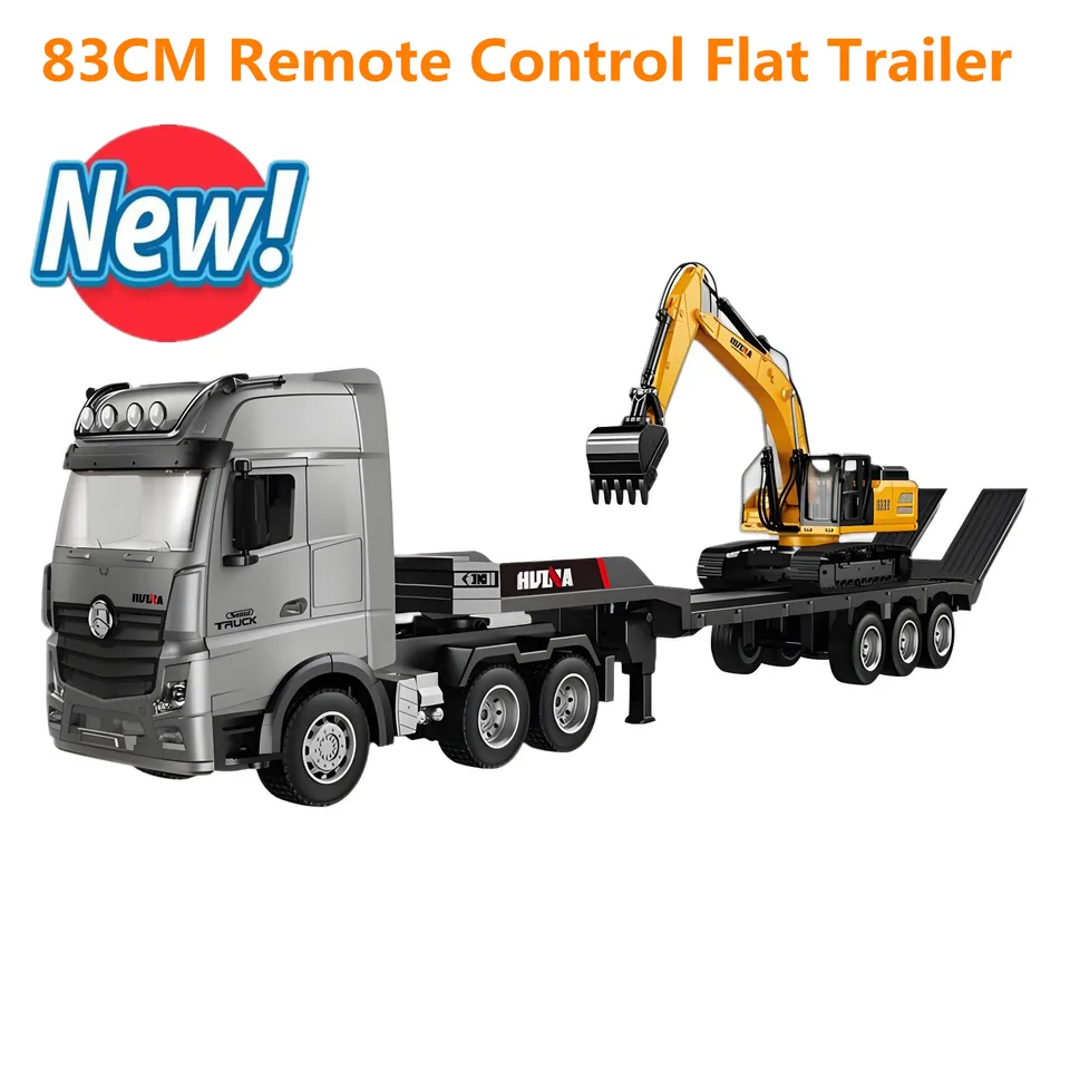 RC Truck Odnímateľný plochý polo trailer Engineering Tractor rýpadlo hračky Set Engineering Car Hračky hračky pre chlapcov