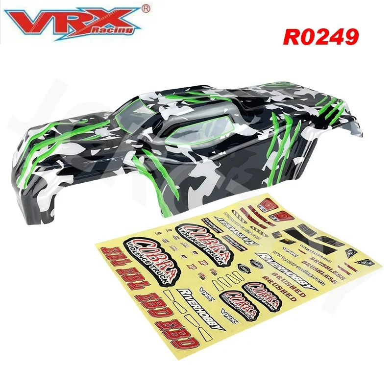 RC VRX R0249 R0250 325 mm koliesko PVC Body Shell s nálepkou pre 1/8 VRX Racing RH817 RH818 COBRA 4WD Elektrický nákladný automobil