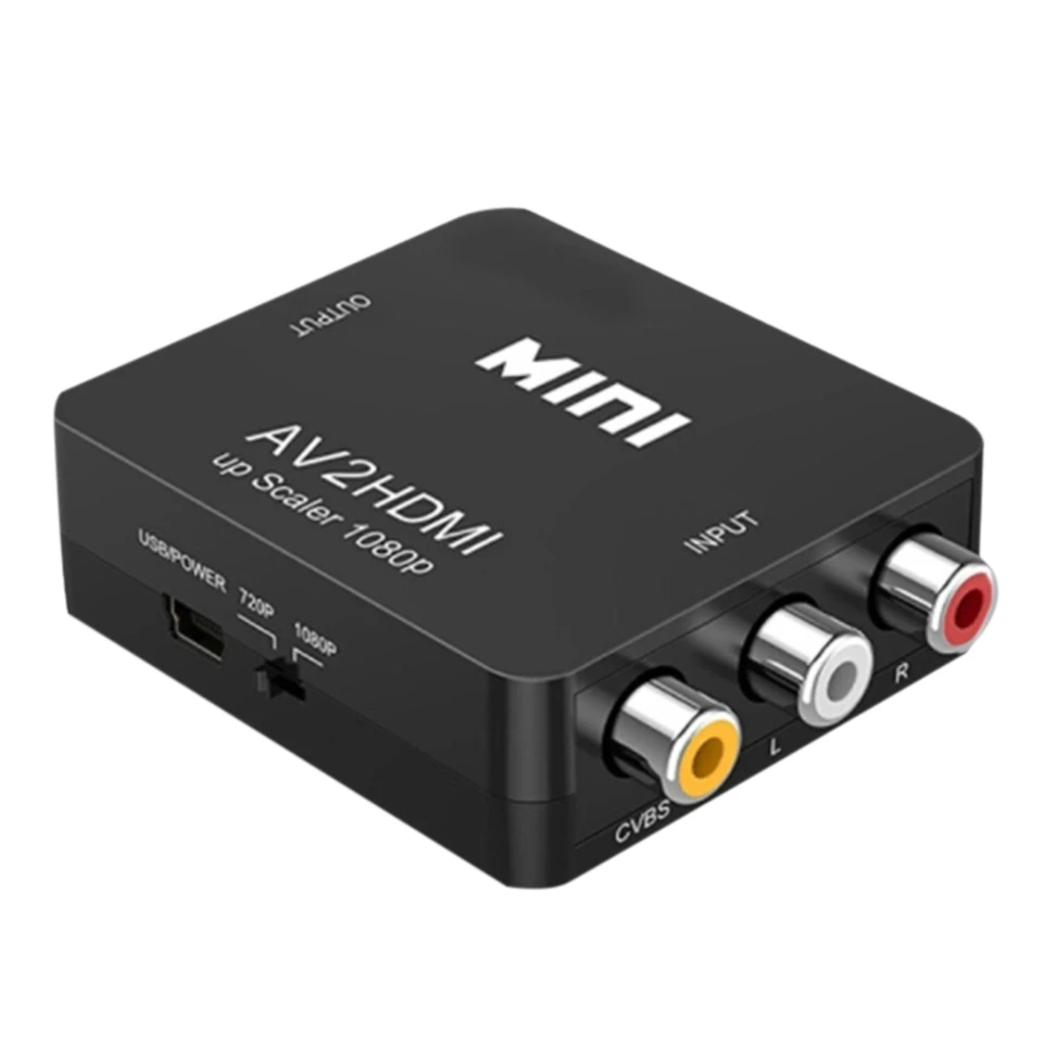 RCA to HDMI AV na HDMI Converter 1080p Mini RCA CVBS Video Audio prevodník Adaptér PAL/NTSC pre TV/PC/PS3/STB/Xbox VHS