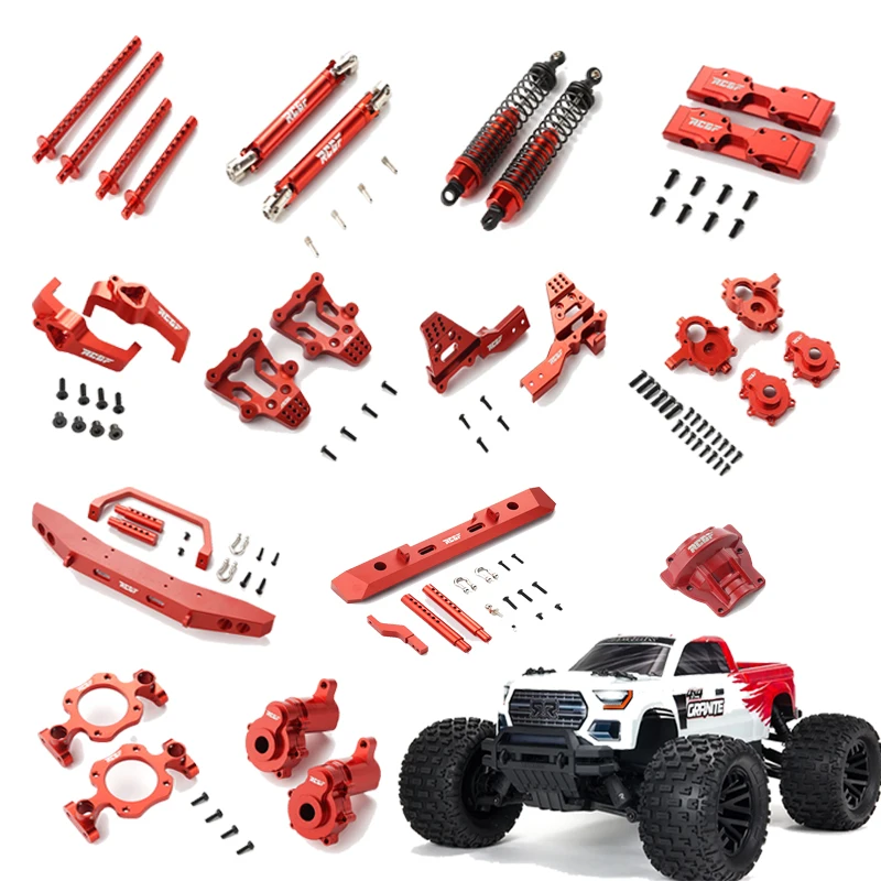 RCGOFOLLOlow Full Shota hliníkových zliatinových hopov vylepšených dielov pre 1/10 axiálne SCX10 TRX4 Redcat Gen8 RGT 86100 TAMIYA CC01