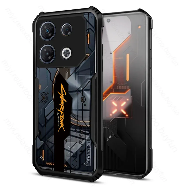 [Ready Stock] Transparentné puzdro na telefón Infinix GT20 Pro Infinix GT10 Pro Shock Fall Prevencia Acryl Case CBPK