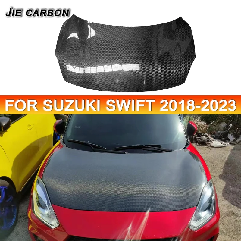 Real Carbon Fibercar predná kapucňa vetracia krytka pre kapucňu pre roky 2018-2024 Suzuki Swift Sport ZC33S Externé doplnky vyzerajú autentický štýl