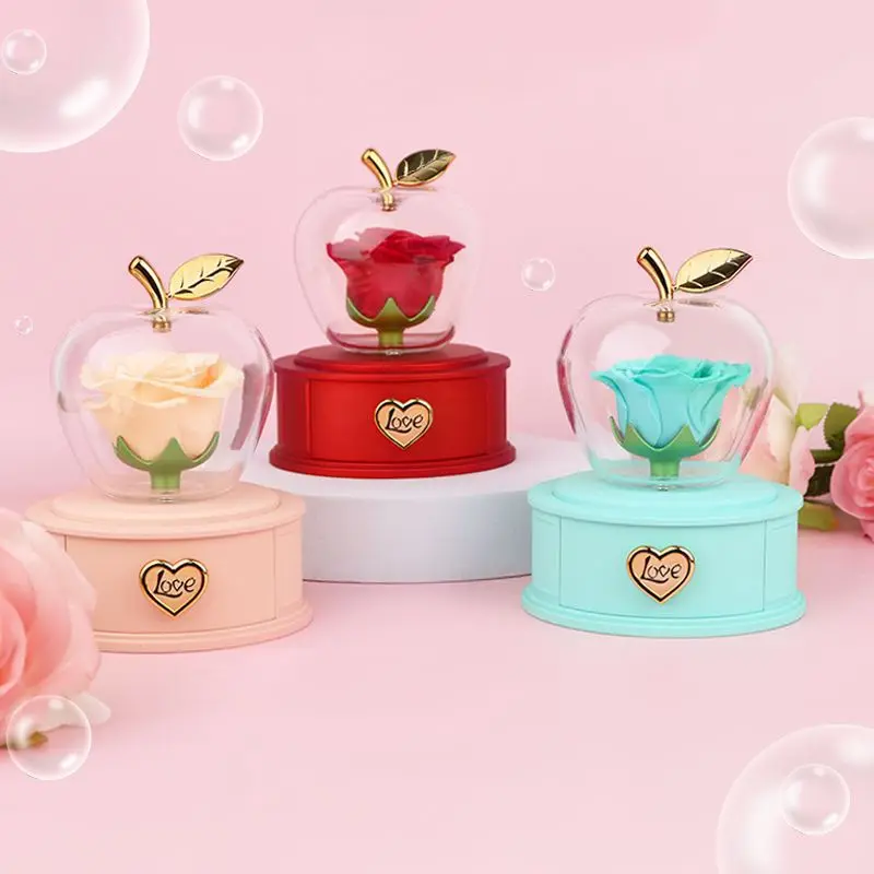 Real Rose Jewelry Box Darčeky pre jej zachované ružové večné kvetiny zachované skutočné ružové kokryštály