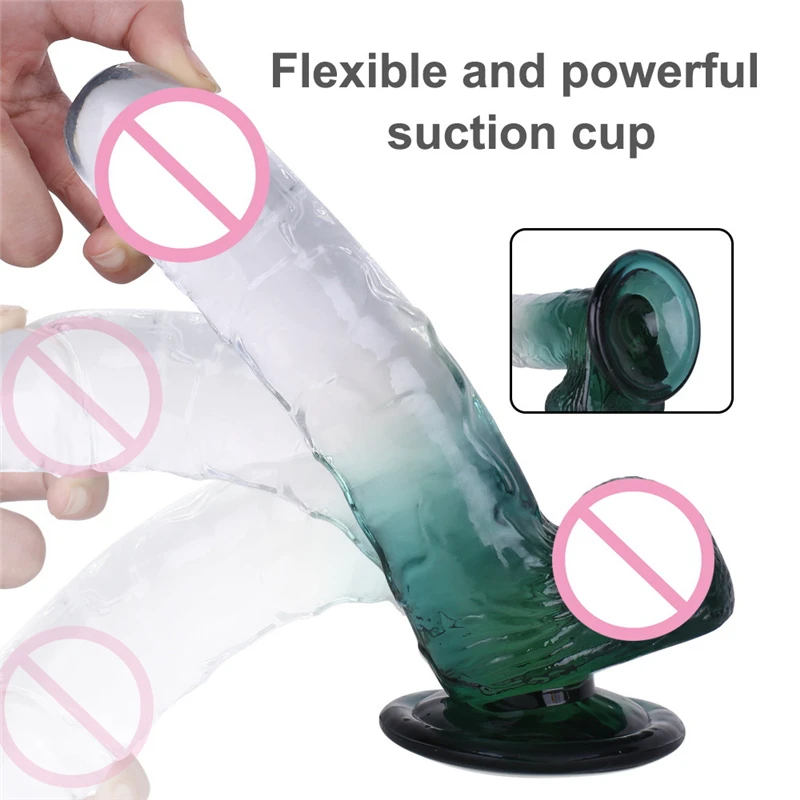 Realistické dildo so silným prísavkovým pohárom erotické želé dildo sexuálne hračky pre ženu umelý penis g-spot simulácia análny zadok plug