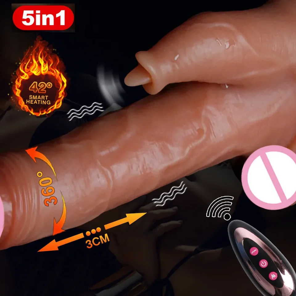 Realistické dildo vibrátory pre ženy dildos sexuálne hračky Hriepanie vtáka diaľkové ovládanie penis vibrátor teleskopický dildo análny sex