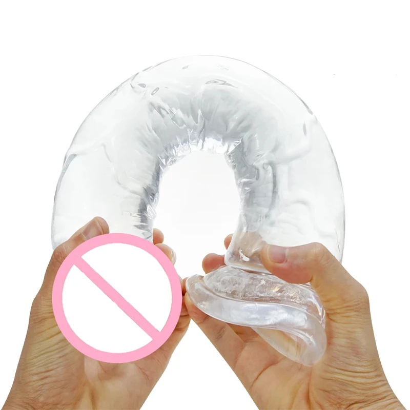 Realistické obrovské dildá pre ženy Soft Jelly Big Dildo Saction Cup Crystal Penis Anal Butt Plug Erotic Sex Hray pre ženy dospelý 18