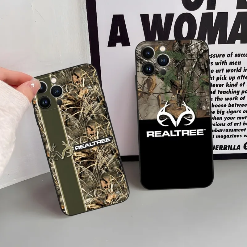 Realtree Real Tree Camo Puzdet pre iPhone 15 14 13 Pro Mini 11 12 Max xr x xs 7 8 plus 6 kryt