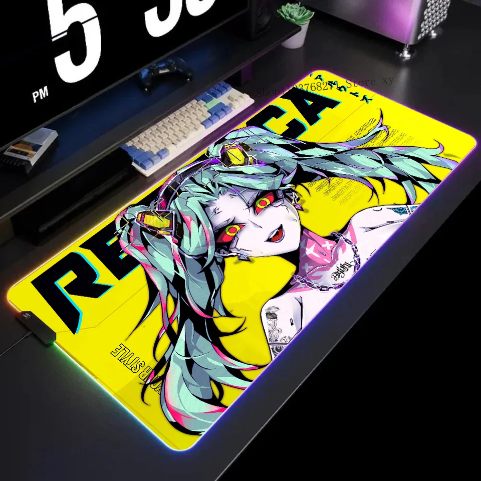 Rebecca Alt. Verzia MousePad XXL RGB Gaming Mouse podložky HD Čierne príslušenstvo Gamer Veľká LED LED
