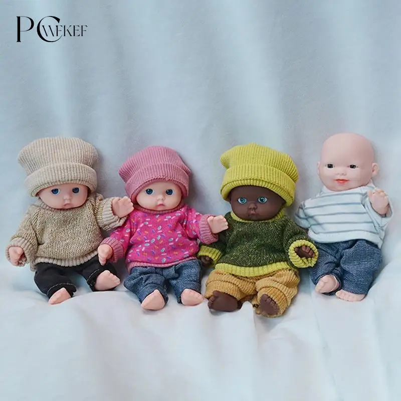 Reborn Dolls Baby Reborn Silikone Reborn Baby Doll Doll 12 cm Palm Dolls pyžamy šaty simulácia