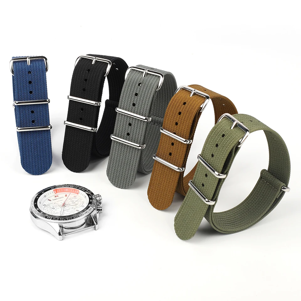 Rebrované hodinky pásmo 20 mm 22 mm nylonové hodinky náhradné remienky pre mužov Dám