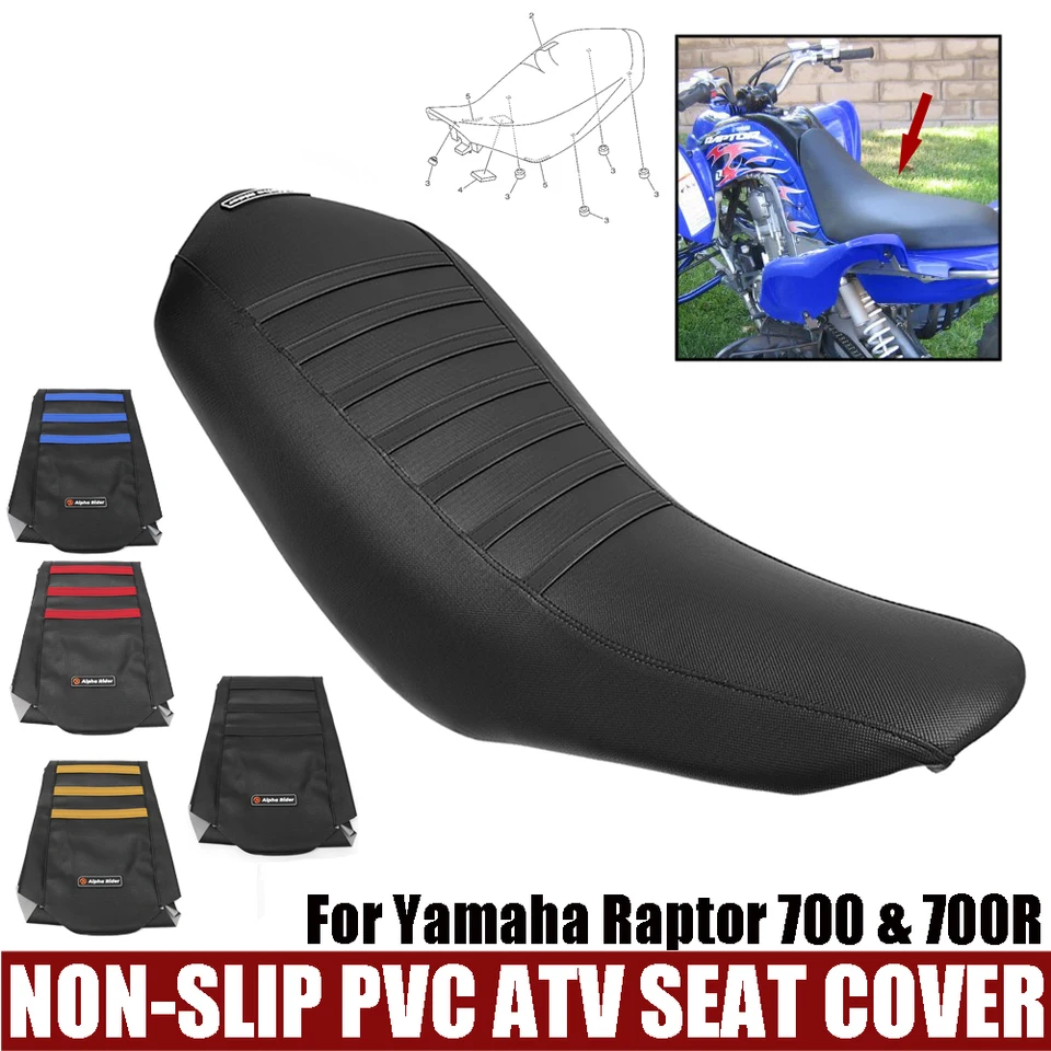 Rebrovaný gumový kryt sedadla pre Yamaha Raptor 700 700 R 2006-2021 Motocykel nepremokavý pokrývka mäkkého sedadla proti skĺznutiu zrna