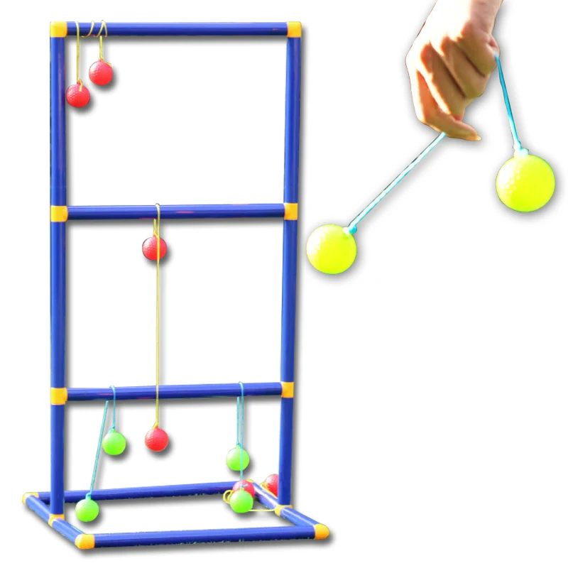 Rebrík hodte vonkajšie športové hry pre deti pre deti Green Red Ladder Balls Bolos Backyard Games Games Indoor Outdoor Party Activity