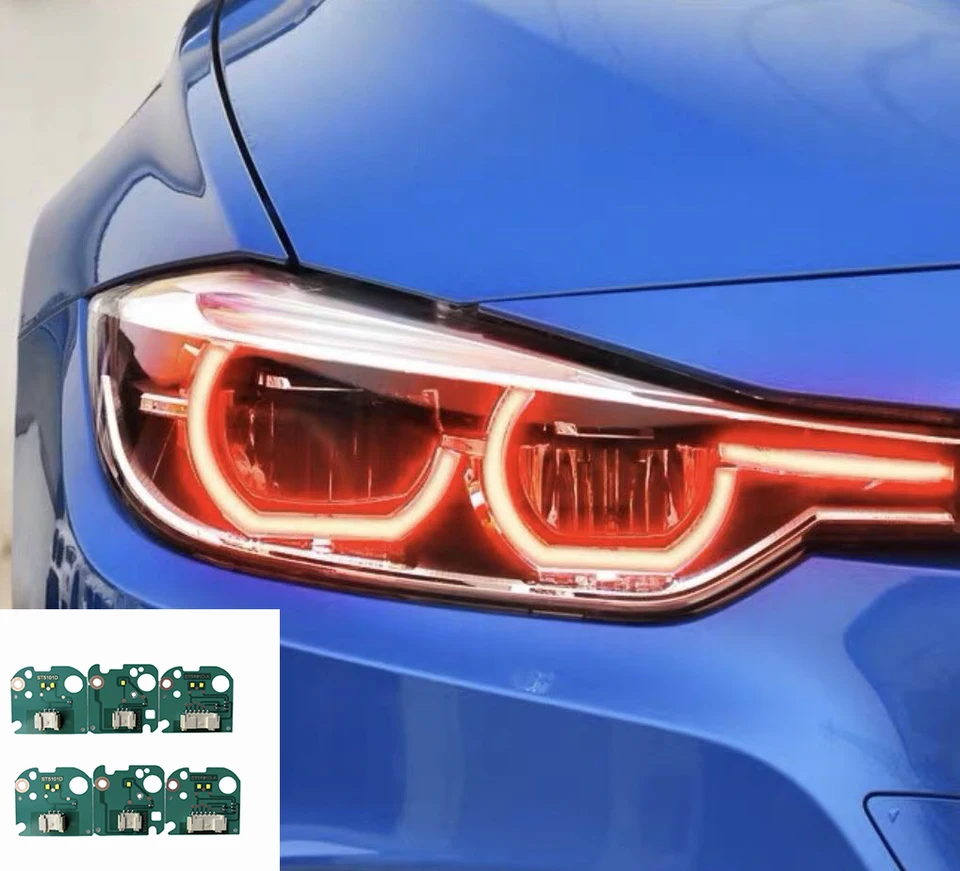 Red Angel Eyes DRL LED dosky pre 2016-2018 BMW F30 F31 F35 Adaptívny LED svetlomet Multicolor 63117419615 7419615 7419610
