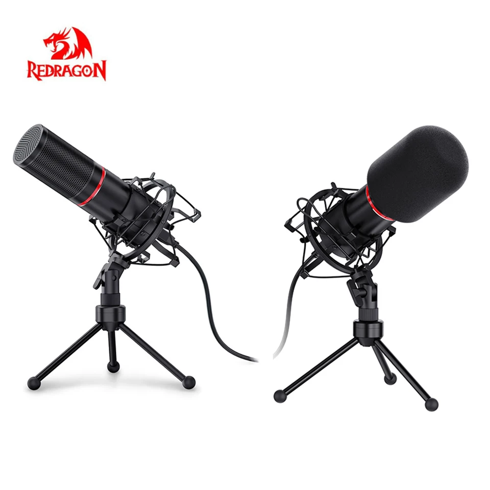 Redragon GM300 Metal USB WIRED CONFENSER Nahrávajúci mikrofónový statív pre počítačové kardioidné štúdio nahrávacie vokály Voice Karaoke