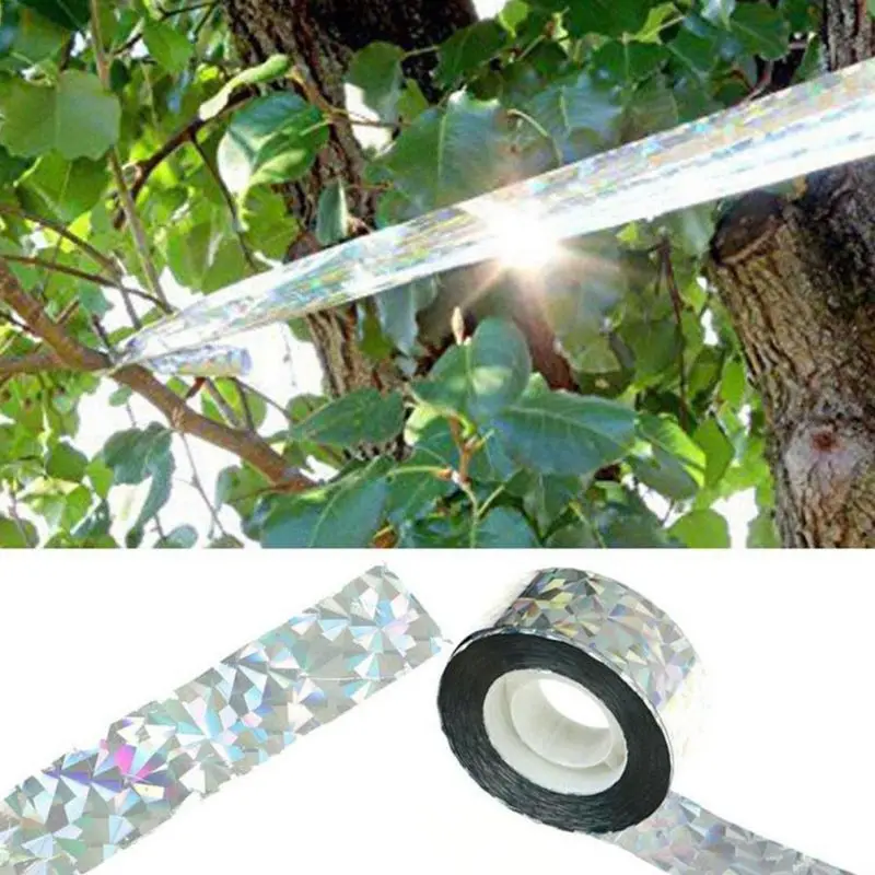 Reflexná strašidelná páska proti vtákom proti vtákom páskovým pásom Flash holuby vták Repeler Ribbon Garden Orchard Pest Ovládanie