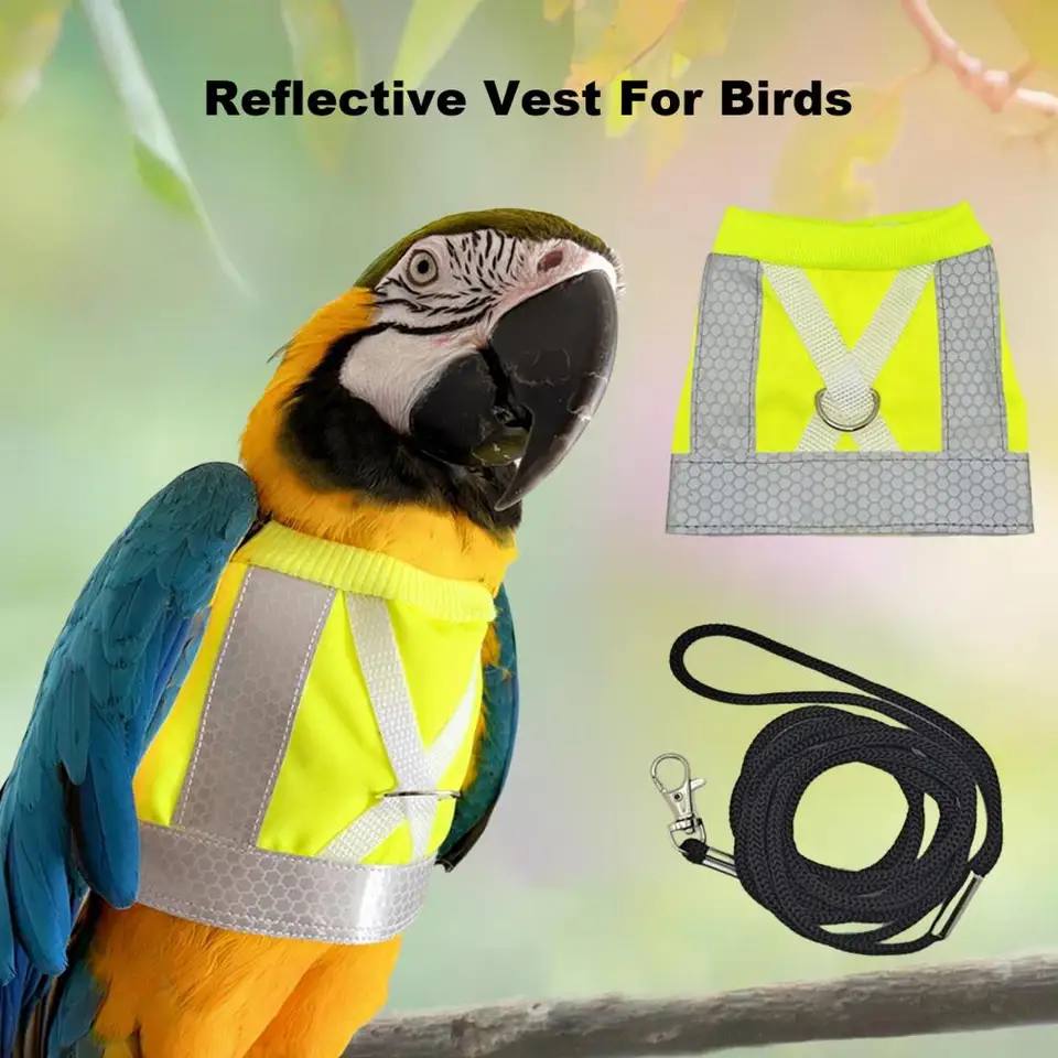 Reflexný vták vodítko vták letový zväzok vesty Parrot oblek s vodítkom pre kohúty Conures Conures Outdoor Flying vesta s pre papagáj