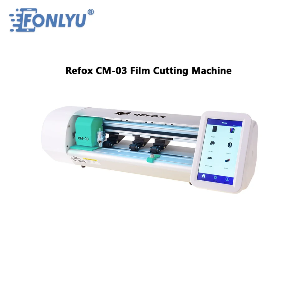 Refox CM-03 Hydrogel Film Cutting Machine Chránič obrazovky chránič filmového filmu Cutter Plotter pre Sunshine Tuoli Htd Sheet